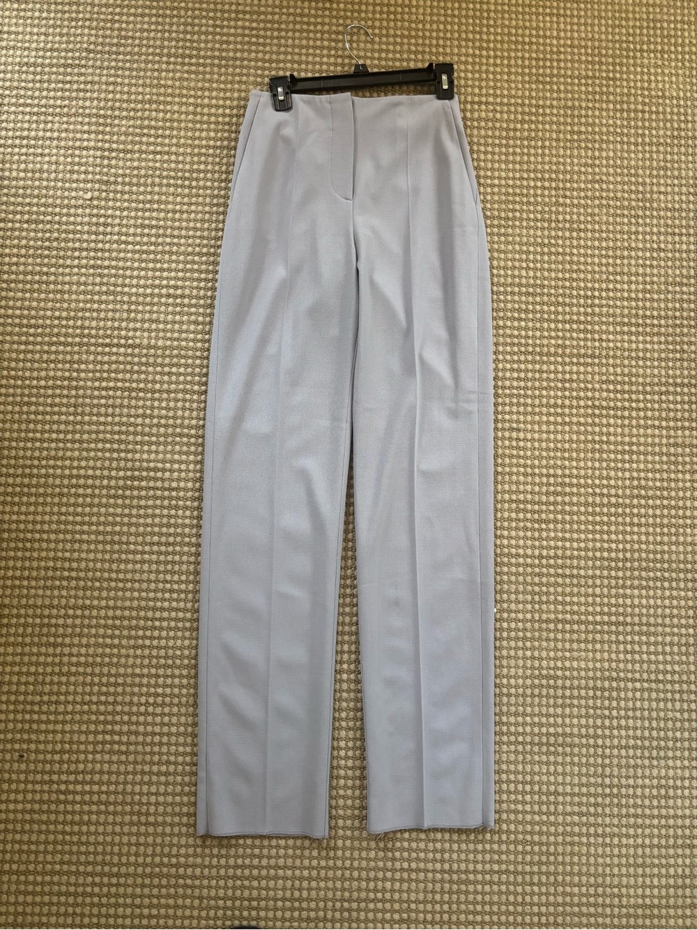 NWOT Giorgio Armani Made in Italy Virgin Wool Trousers Gray Lavender Size 40